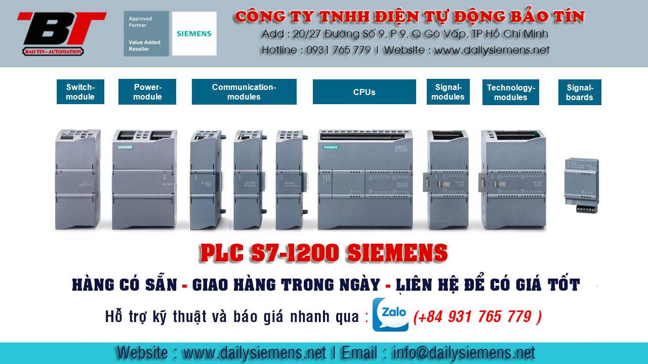ĐIỆN TỰ ĐỘNG BẢO TÍN CHUYÊN PHÂN PHỐI BỘ LẬP TRÌNH PLC S7-1200
