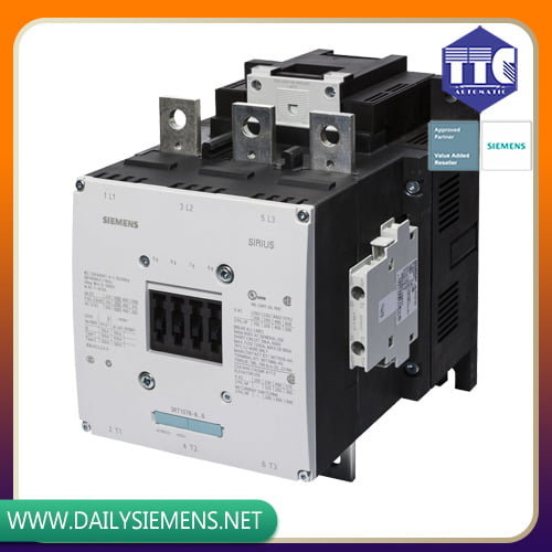 3RT1076-6AF36 | CONTACTOR AC-3 500 A 250 kW / 400 V AC 2NO + 2NC