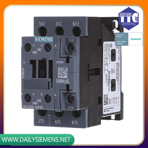 3RT2026-1AP00 | CONTACTOR AC-3 25 A 11 kW / 400 V 1 NO + 1 NC