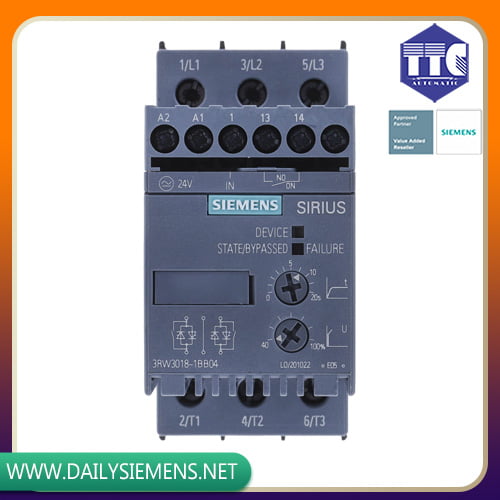 3RW3018-1BB04 | SIRIUS SOFT STARTER S00 17.6 A 7.5 kW/400 V