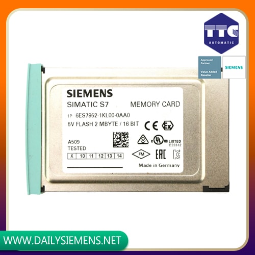 6ES7952-1KL00-0AA0 | SIMATIC RAM Memory Card 2 Mbyte