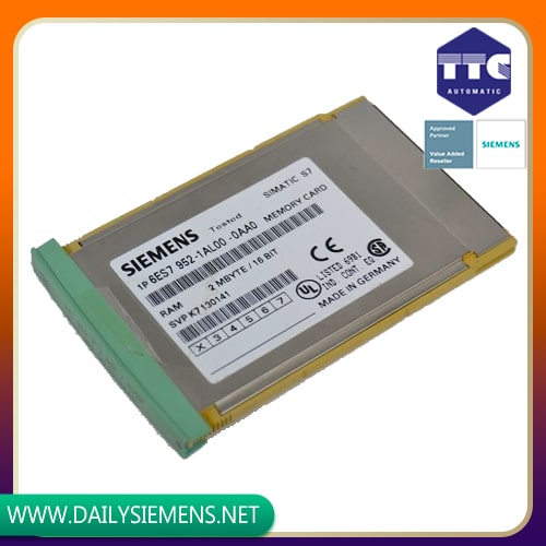 6ES7952-1AL00-0AA0 | SIMATIC S7 RAM Memory Card for S7-400 2 Mbyte